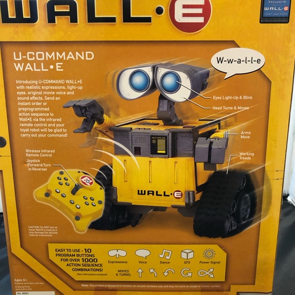 Disney / Pixar U-Command Wall-E 10-Inch Remote Control Robot New Rare - Picture 8 of 8